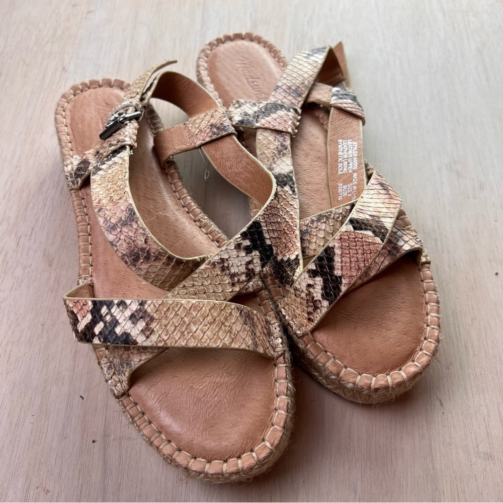 Madewell | animal print straps sandal